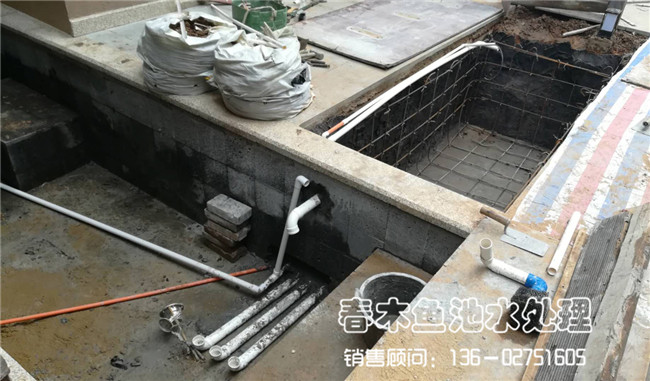 广州增城别墅庭院鱼池过滤系统改造图片