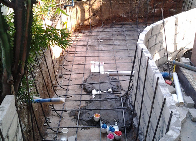 阳台新建造鱼池过滤池的图片