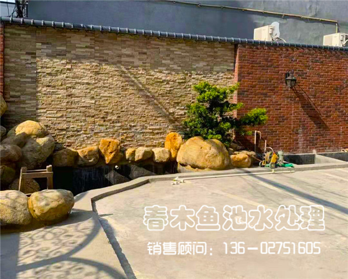 深圳家庭庭院鱼池建造完成